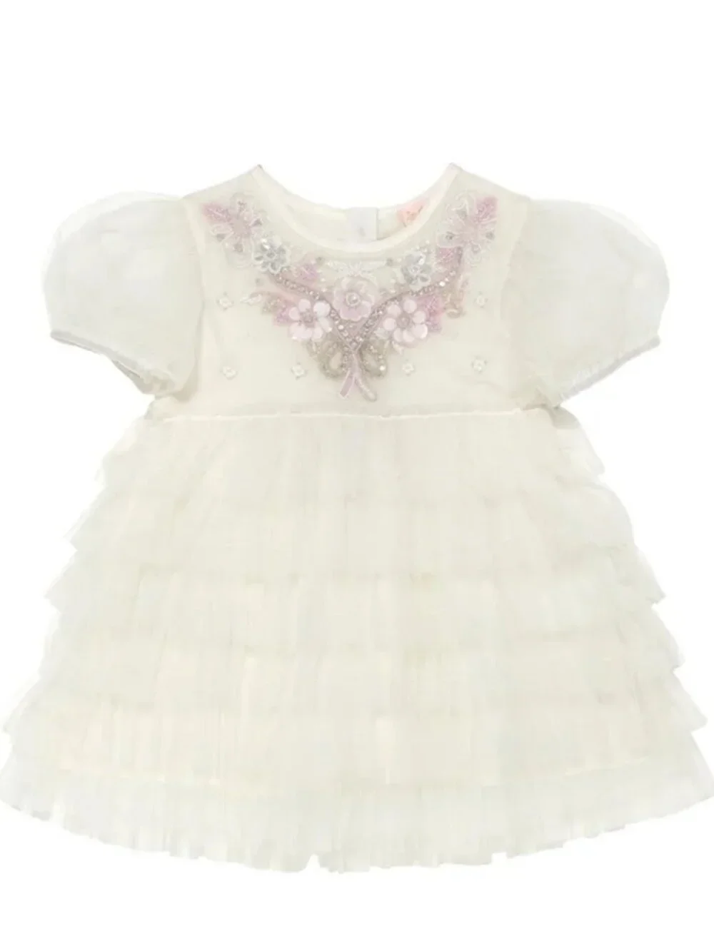 Tutu Du Monde White Tulle Dress Bebe Flower Girl Portraits Special Occasions NWT